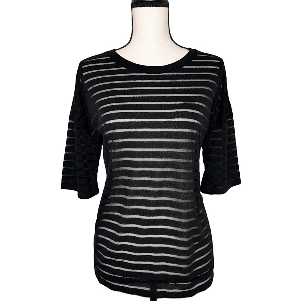 FOREVER 21▪️Oversized Shadow-Striped Top ~Size S